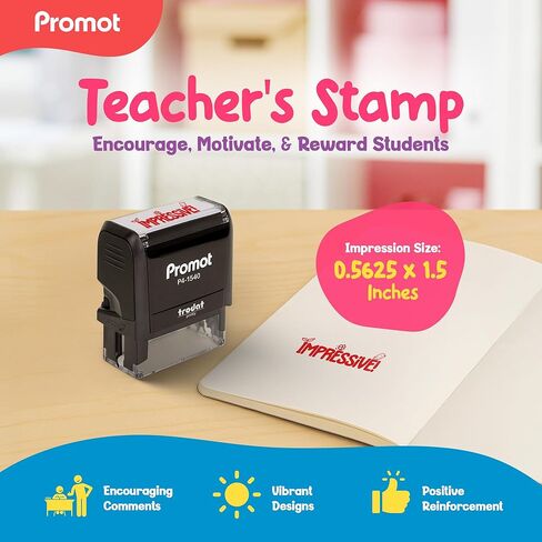 الترويج يتم فحصه معًا - ختم الدرجات المعلمين في مجال المطاط - الحبر الأحمر in Kuwait