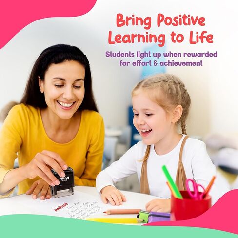 الترويج يتم فحصه معًا - ختم الدرجات المعلمين في مجال المطاط - الحبر الأحمر in Kuwait