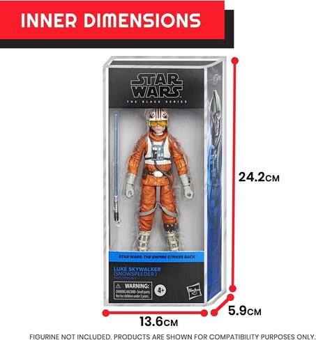 EVORETRO Action Figure Display Case Protector for Hasbro Star Wars Black Series Box 6 inches Figures - 2 Pack - Thick Clear Acrylic Anti-UV, Stackable, Durable, Long Lasting Protective Case in Saudi Arabia
