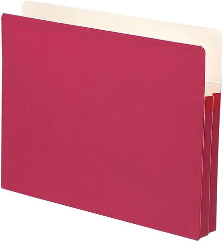Smead File Pocket, Straight-Cut Tab, 1-3/4" Expansion, Letter Size, Blue, 25 per Box (73215) in Saudi Arabia