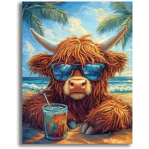 Vaiieyo 5d DIY مجموعات فن الماس للبالغين بقرة ، مناظر شتوية للفن الماس ، وأطقم الطلاء الماس كاملة الحفر جولة الحرف اليدوية للمنزل ديكور جدار ديكور هدية 12x16 بوصة in Kuwait