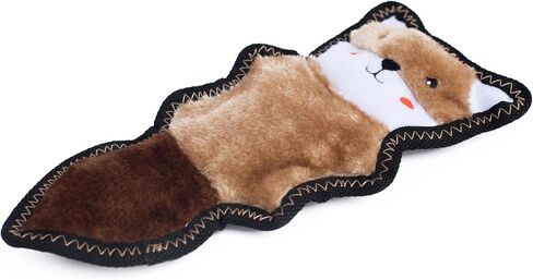 ZippyPaws Skinny Peltz - Chipmunk, Lemur, Monkey - No Stuffing Squeaky Dog Toys, Unstuffed Chew Toy for Small & Medium Breeds, Bulk Multi-Pack of 3 Soft Plush Toys, Flat No Stuffing Puppy Toys - 18" in Saudi Arabia