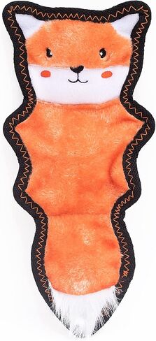 ZippyPaws Skinny Peltz - Chipmunk, Lemur, Monkey - No Stuffing Squeaky Dog Toys, Unstuffed Chew Toy for Small & Medium Breeds, Bulk Multi-Pack of 3 Soft Plush Toys, Flat No Stuffing Puppy Toys - 18" in Saudi Arabia