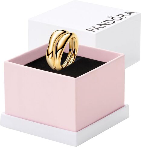 Pandora Essence Organically Shaped Stacking Rings - Stackable Ring for Women - 14k Gold-Plated Ring - Includes Gift Box in Saudi Arabia