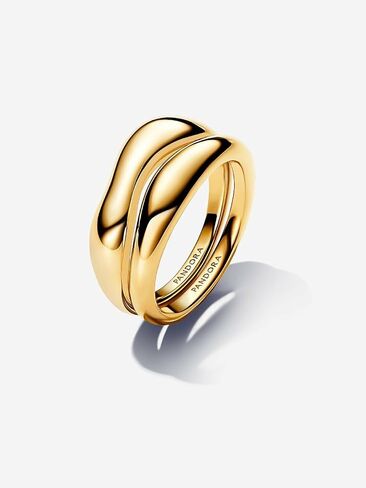 Pandora Essence Organically Shaped Stacking Rings - Stackable Ring for Women - 14k Gold-Plated Ring - Includes Gift Box in Saudi Arabia