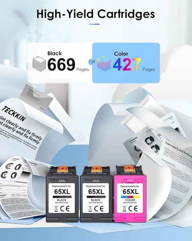 63XL Black/Tri-Color Ink Cartridge (2-Pack) for HP Ink 63 Replacement for HP 63XL Ink Cartridge Combo Pack Work for HP OfficeJet 3830 4650 5255 5258; Envy 4520 4512; DeskJet 1112 2130 3630 Printer in Saudi Arabia