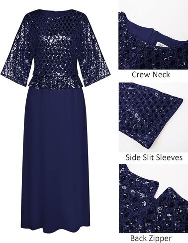 GRACE KARIN Sequin Dress for Women 2024 Mother of The Bride Dresses Wedding Guest Formal Chiffon Evening Gown in Kuwait
