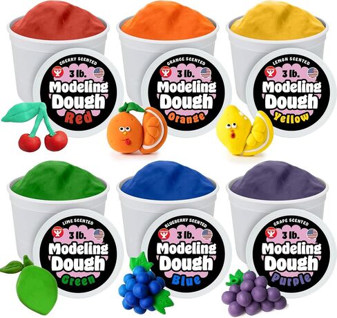 Hygloss Play Modeling Dough - Orange Dough Acteding - آمن وغير سامة للفنون والحرف اليدوية - الحفلات - لوازم الفصل - 3 رطل in Kuwait