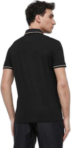 Armani Exchange Men's Regular Fit Cotton Jersey Metallic Icon Patch Polo in Saudi Arabia