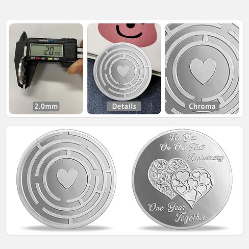 Vintage Floral Happy Birthday Coin | Double-Side Commemorative Lucky Coin with Vintage Floral and Cake | Happy Birthday Presents for Men & Women in Saudi Arabia