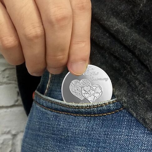 Vintage Floral Happy Birthday Coin | Double-Side Commemorative Lucky Coin with Vintage Floral and Cake | Happy Birthday Presents for Men & Women in Saudi Arabia