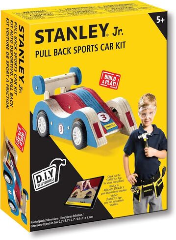 STANLEY Jr. DIY Bird House Kit for Kids and Adults - Easy Assembly Paint-A-Birdhouse Kit - Wooden Birdhouse Kit - Paint & Brushes Included in Saudi Arabia