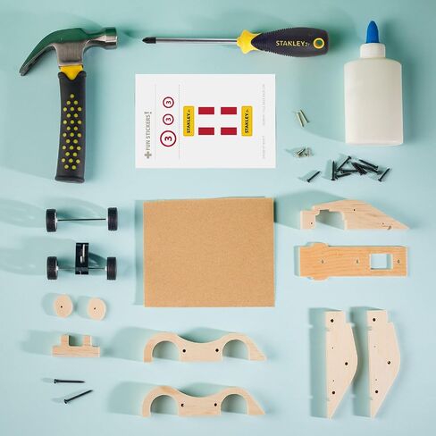 STANLEY Jr. DIY Bird House Kit for Kids and Adults - Easy Assembly Paint-A-Birdhouse Kit - Wooden Birdhouse Kit - Paint & Brushes Included in Saudi Arabia