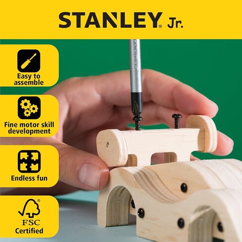 STANLEY Jr. DIY Bird House Kit for Kids and Adults - Easy Assembly Paint-A-Birdhouse Kit - Wooden Birdhouse Kit - Paint & Brushes Included in Saudi Arabia