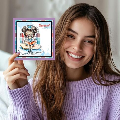 GLOBLELAND Baking Fairy Clear Stamps for Scrapbooking Cake Donuts Silicone Stamps Cooking Woman Transparent Stamp for Card Making DIY Embossing Journaling in Kuwait