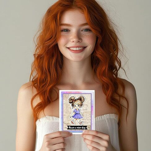 GLOBLELAND Baking Fairy Clear Stamps for Scrapbooking Cake Donuts Silicone Stamps Cooking Woman Transparent Stamp for Card Making DIY Embossing Journaling in Kuwait