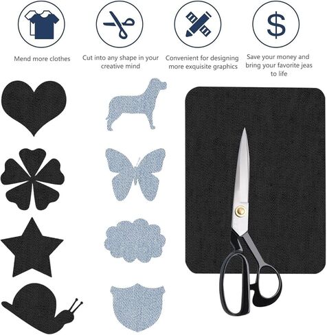 Iron on Patches for Jeans - MOONSJONES Extra Large Patches for Clothes, Denim Patches for Inside Jeans, Custom Jean Patches for Clothing Hole Repairing and Decoration (9.8"x 59") - Blue in Kuwait