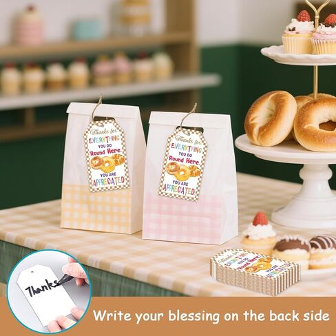 Serencatcher Popcorn Thank You Gift Tags with String, 50pcs Just Poppin by to Say Thank You for All You Do Tags Thanks for Popping by Favors Tags for Teacher Employee Appreciation Thanksgiving Day in Saudi Arabia