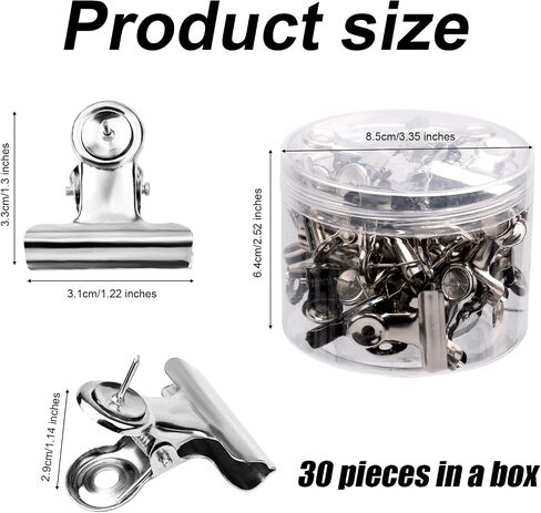 20pcs مقاطع دبابيس دفع الذهب ، إبهام مقاطع البلدغ مع دبابيس دبابيس Pushpin حامل النشرة ملحقات لوحة Cork Board لجدار المقصورة المنزلية استخدام الجدار in Kuwait