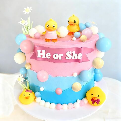 Yellow Duck Cake Decoration Duck Birthday Decorations Cute Little Duckie Cupcake Topper for Birthday Party Baby Shower Decorations in Kuwait