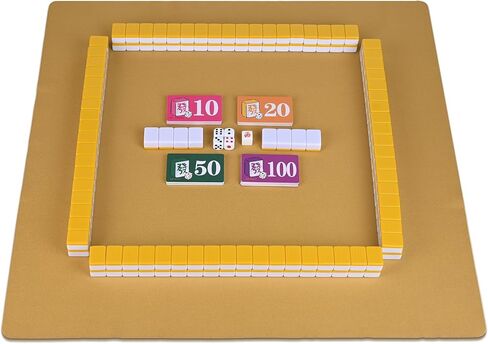مجموعة Mahjong الصينية الصغيرة ، 144 مُرقِّم مميلين 1.18 "بلاط الحجم (الوردي) و 8 بلاطات فارغة ، مع حقيبة سفر حمل ، تعليمات باللغة الإنجليزية ، مجموعة لعبة Mahjongg كاملة (Mahiang ، Mah Jongg) in Saudi Arabia