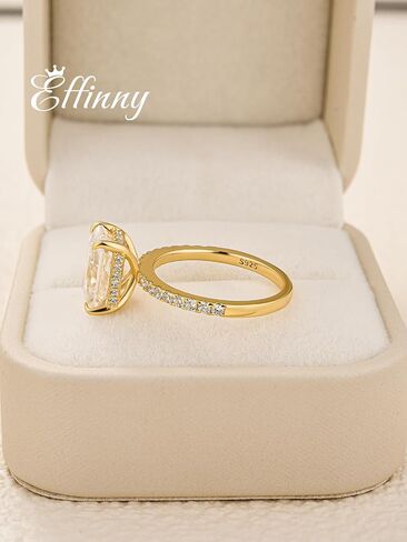3.5CT ممدود مشع قطع خاتم الخطوبة مويسانيت للنساء ، و close coll color vvs1 ، 925 sterling Silver Promise for Wedding ، Daily ، Travel ، Party in Kuwait
