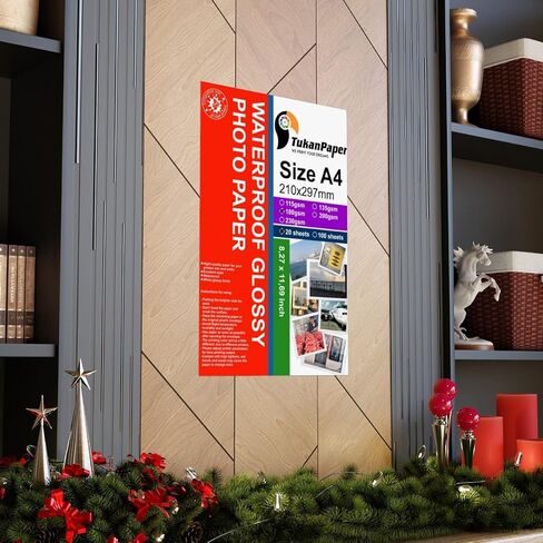 Photo Glossy White Paper 8.3"x11.7" (210 x 297mm) A4 Size 20 sheets weight 200gsm. Dries Quickly better finish colors & Look Pictures print for all inkjet printer artists home and photographers users in Saudi Arabia