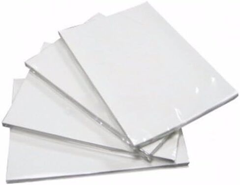 Photo Glossy White Paper 8.3"x11.7" (210 x 297mm) A4 Size 20 sheets weight 200gsm. Dries Quickly better finish colors & Look Pictures print for all inkjet printer artists home and photographers users in Saudi Arabia