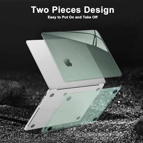 Moseso متوافق مع MacBook Pro 14 بوصة الحالة 2025-2021 M4 M3 M1 M1 A3112 A3185 A3401 A2918 A2992 A2779 A2442 ، تجاوزت Case Natural Hard Case & Keyboard Skin & Type C ، Crystal Black in Saudi Arabia