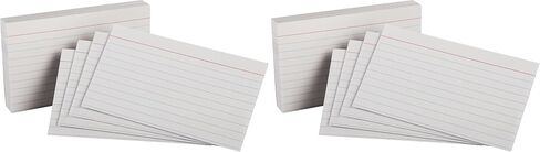 Oxford Ruled Index Cards, 3" x 5", White, 300 Per Pack (40149) in Saudi Arabia
