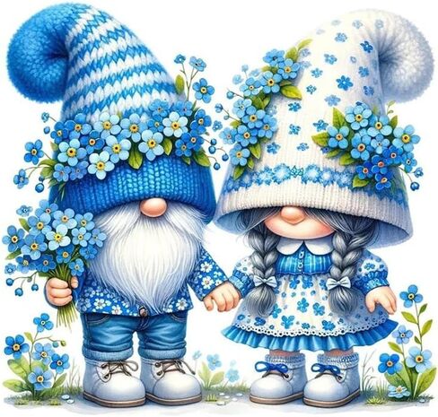 SJUTOUCI Diamond Painting Kits for Adults, Gnome Diamond Art Kits for Beginners, 5D DIY Diamond Bead Dot Art, Full Drill Round Gem Craft Home Decor 12x12 inch in Kuwait