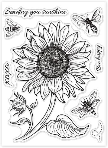 Globleland Lily Lily Clear Stamps Bareing Words Silicone Clear Stamp Seals Flowers Flowers Flowers Flows Flows Form in Kuwait