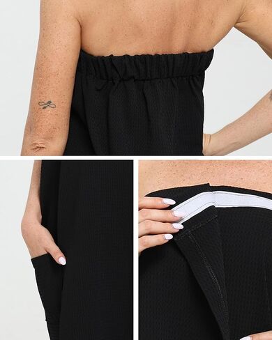 Xeoxarel Bath Towel Robe for Women, Lightweight Soft Towel Wraps, Comfortable Bathrobe, Perfect for Spa, Sauna, and Pool in Kuwait