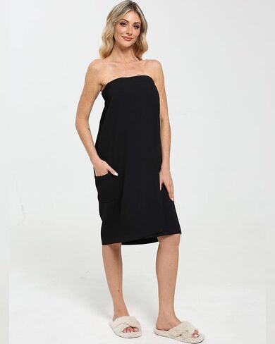 Xeoxarel Bath Towel Robe for Women, Lightweight Soft Towel Wraps, Comfortable Bathrobe, Perfect for Spa, Sauna, and Pool in Kuwait