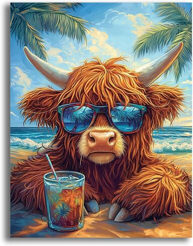 Vaiieyo 5d DIY مجموعات فن الماس للبالغين بقرة ، مناظر شتوية للفن الماس ، وأطقم الطلاء الماس كاملة الحفر جولة الحرف اليدوية للمنزل ديكور جدار ديكور هدية 12x16 بوصة in Kuwait