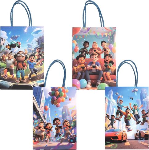أكياس هدايا لعبة Kauai Sun 16PCS ، أربعة تصميمات فريدة من نوعها حقائب جيدة للبنين فتيات الأطفال ، والألعاب. in Kuwait