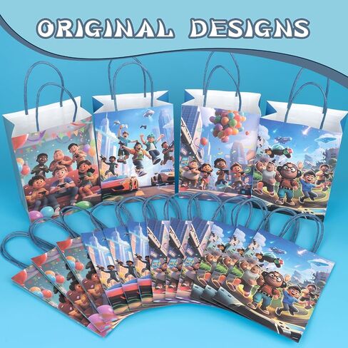 أكياس هدايا لعبة Kauai Sun 16PCS ، أربعة تصميمات فريدة من نوعها حقائب جيدة للبنين فتيات الأطفال ، والألعاب. in Kuwait