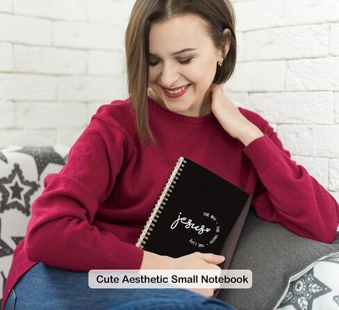 Christian Bible Black Spiral Notebook Journal,Christian Study Prayer Journal for Note Taking,Created with a Purpose Bible Journaling Notebooks,5.5x8.3 Inch in Kuwait