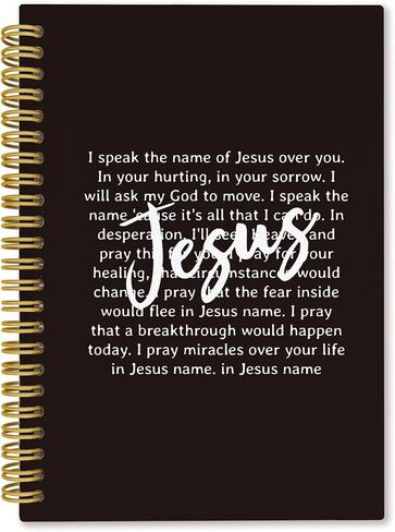 Christian Bible Black Spiral Notebook Journal,Christian Study Prayer Journal for Note Taking,Created with a Purpose Bible Journaling Notebooks,5.5x8.3 Inch in Kuwait