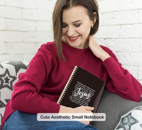 Christian Bible Black Spiral Notebook Journal,Christian Study Prayer Journal for Note Taking,Created with a Purpose Bible Journaling Notebooks,5.5x8.3 Inch in Kuwait