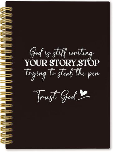 Christian Bible Black Spiral Notebook Journal,Christian Study Prayer Journal for Note Taking,Created with a Purpose Bible Journaling Notebooks,5.5x8.3 Inch in Kuwait