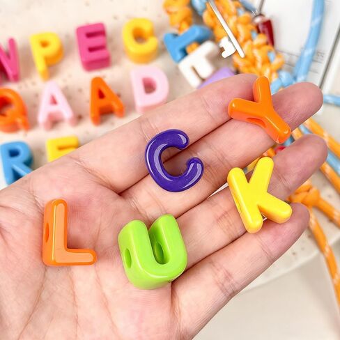 Chunky Colorful Acrylic Letter Beads for DIY Crafts (36) in Saudi Arabia