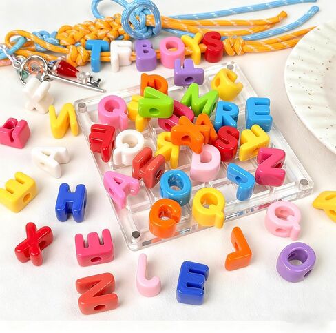 Chunky Colorful Acrylic Letter Beads for DIY Crafts (36) in Saudi Arabia