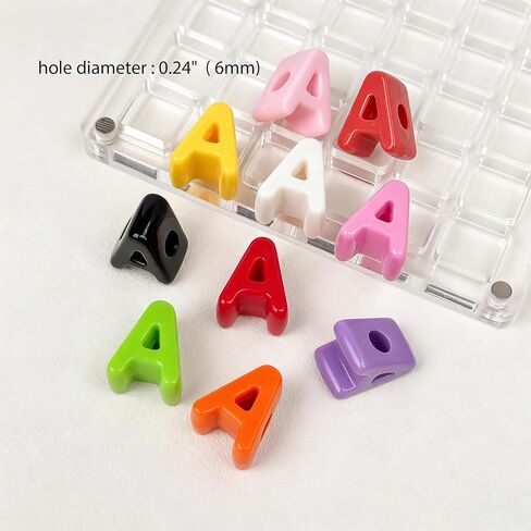 Chunky Colorful Acrylic Letter Beads for DIY Crafts (36) in Saudi Arabia