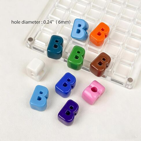 Chunky Colorful Acrylic Letter Beads for DIY Crafts (36) in Saudi Arabia