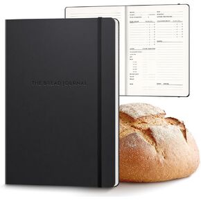 Bakers Recipe Book to Write in Your Own Recipes & Record Details - Bread Making Recipe Journal for Own Recipes - Gifts for Bread Bakers - Soft Vegan Leather Recipe Book - 128 Pages - Gold in Saudi Arabia