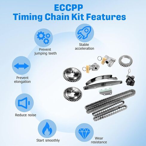 ECCPP Replacement fit for Timing Chain Kit CPW5822 2005-2015 Xterra Frontier 4.0L V6 DOHC Code VQ40DE in Saudi Arabia