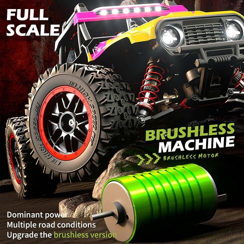 1/14 Brushless RC Cars for Adults, Fast Rc Car Max 36mph 4x4 Off-Road RC Truck with 2 Lipo Batteries, High Speed Remote Control Car with 35A Waterproof ESC, All Terrain Off-Road Truck in Saudi Arabia
