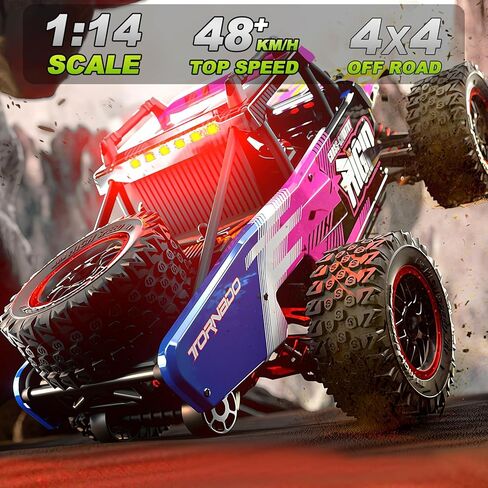 1/14 Brushless RC Cars for Adults, Fast Rc Car Max 36mph 4x4 Off-Road RC Truck with 2 Lipo Batteries, High Speed Remote Control Car with 35A Waterproof ESC, All Terrain Off-Road Truck in Saudi Arabia