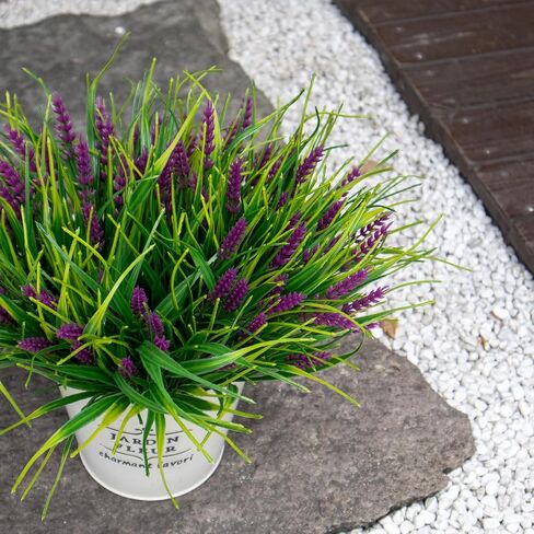 Artificial Flowers for Outdoor Decoration 12 Bundles Fake Flowers UV Resistant No Fade Faux Plastic Greenery Plants for Porch Patio Window Box Yard Balcony Garden in Saudi Arabia